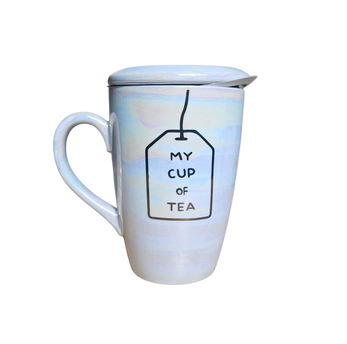 Modern Expressions Ceramic Mug With Tea Infuser And Lid