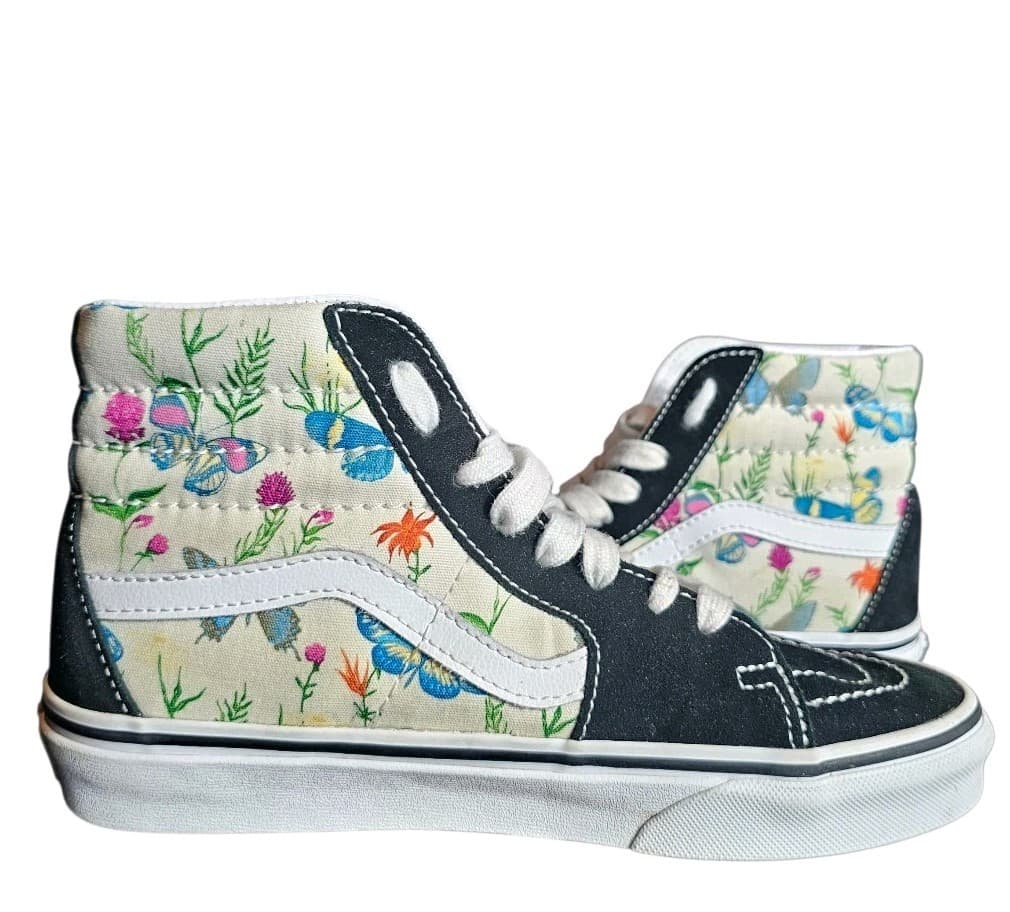 Vans SK8-Hi Butterfly Floral Marshmallow Mens Size 4.5 Womens 6 - Thumbnail 8