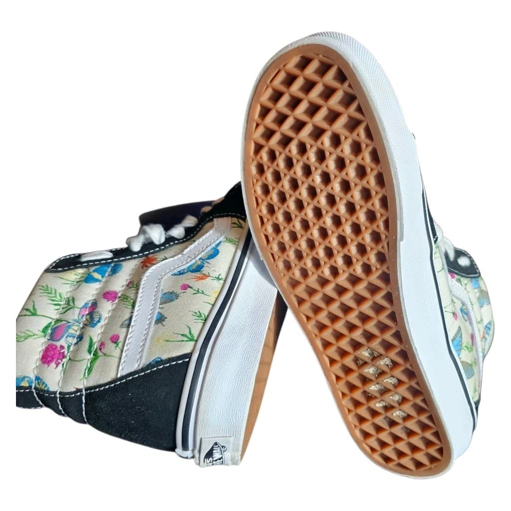 Vans SK8-Hi Butterfly Floral Marshmallow Mens Size 4.5 Womens 6 - Thumbnail 12