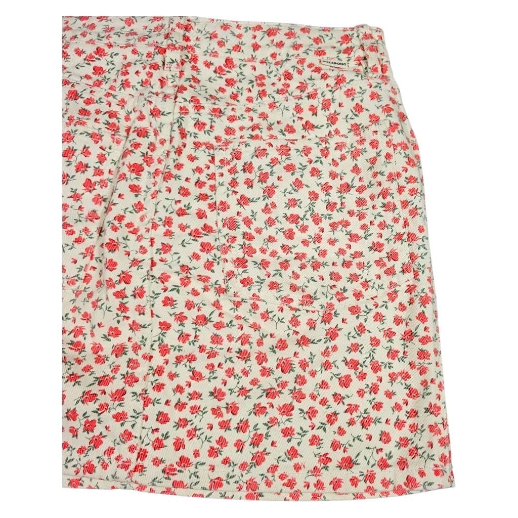 Billabong Cute As A Button Floral Denim Mini Skirt Size 28 - Thumbnail 7