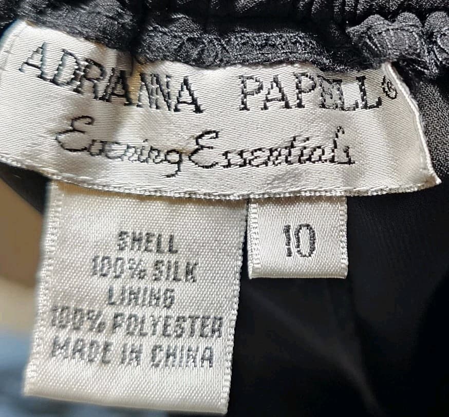 Adrianna Papell Evening Essentials Black 100% Silk Shell Pants Women's Size 10 - Thumbnail 11