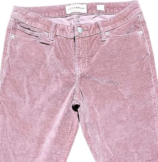 Lucky Brand Lolita Skinny Womens Corduroy Pants Size 8/29 Pink - Thumbnail 2