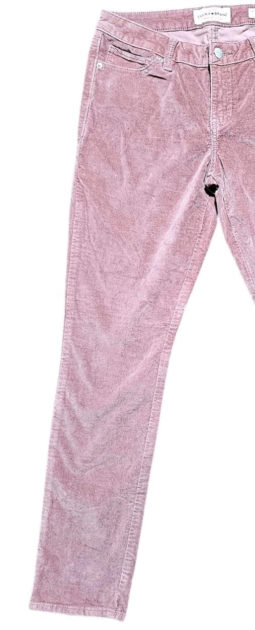 Lucky Brand Lolita Skinny Womens Corduroy Pants Size 8/29 Pink - Thumbnail 3