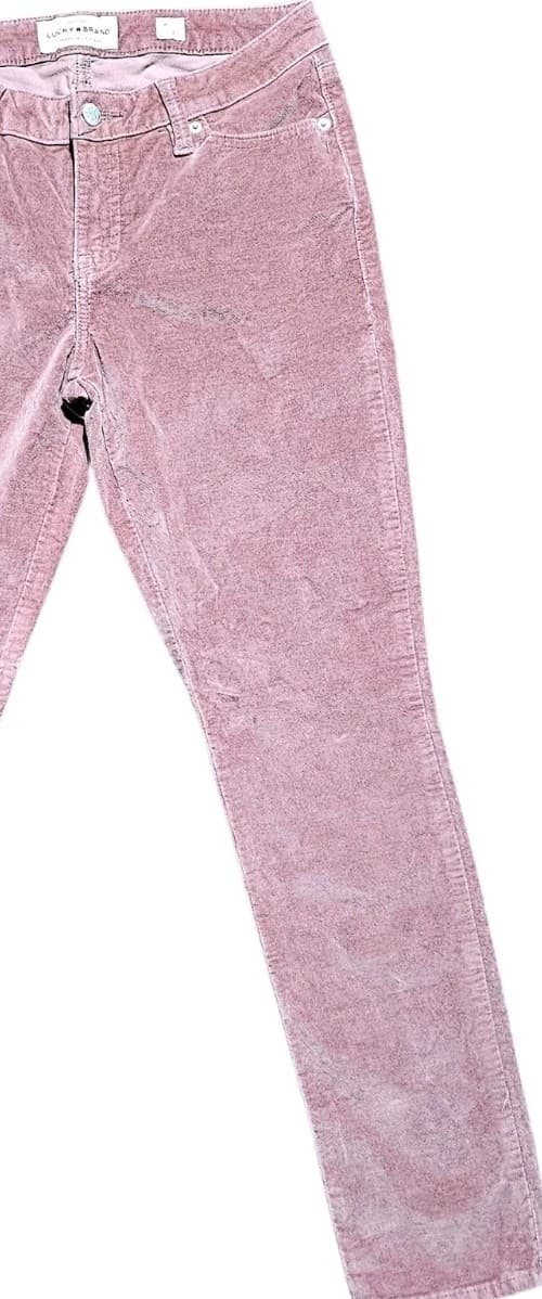 Lucky Brand Lolita Skinny Womens Corduroy Pants Size 8/29 Pink - Thumbnail 4