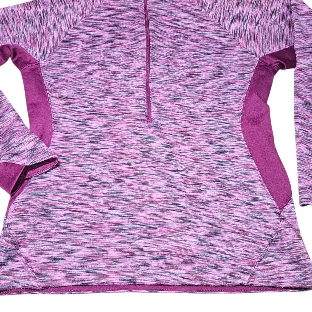 Columbia Women's Medium Optic Got It II 1/2 Zip Purple Pullover - Thumbnail 2
