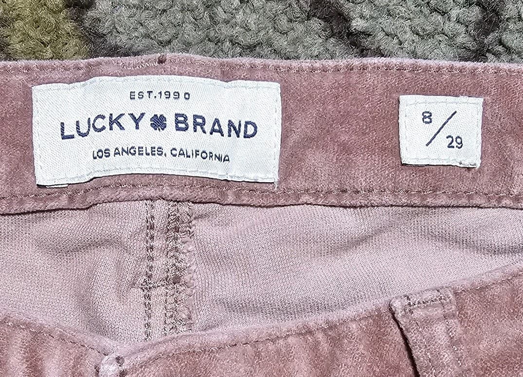 Lucky Brand Lolita Skinny Womens Corduroy Pants Size 8/29 Pink - Thumbnail 9