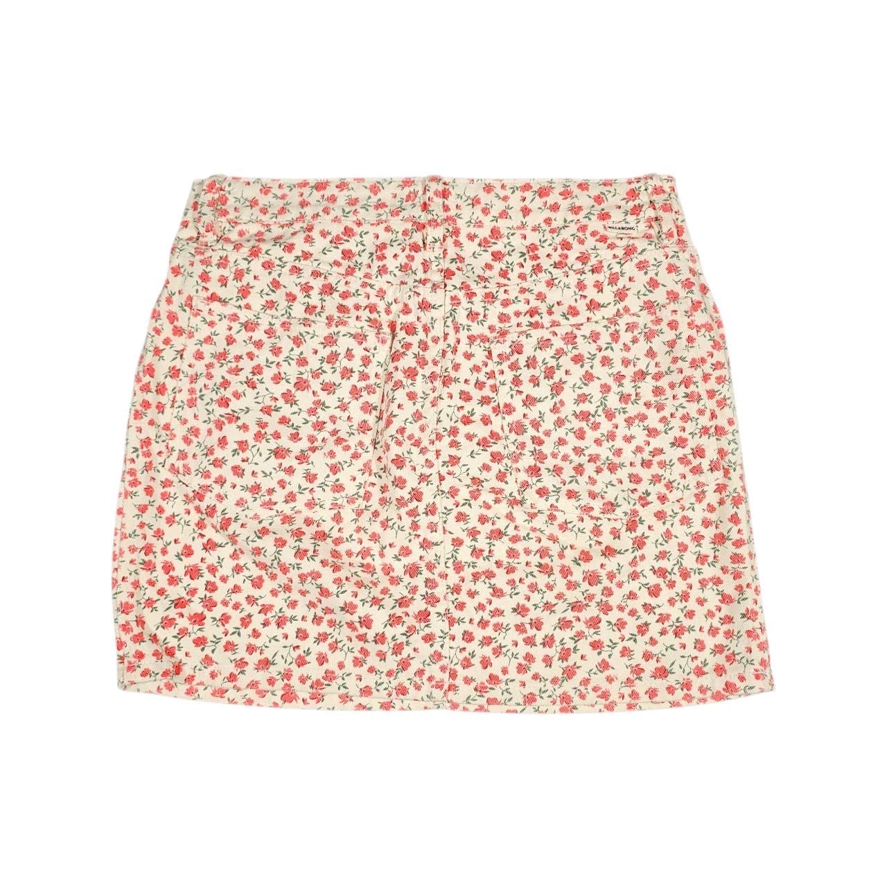 Billabong Cute As A Button Floral Denim Mini Skirt Size 28 - Thumbnail 8