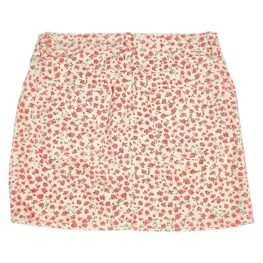 Billabong Cute As A Button Floral Denim Mini Skirt Size 28 - Thumbnail 5