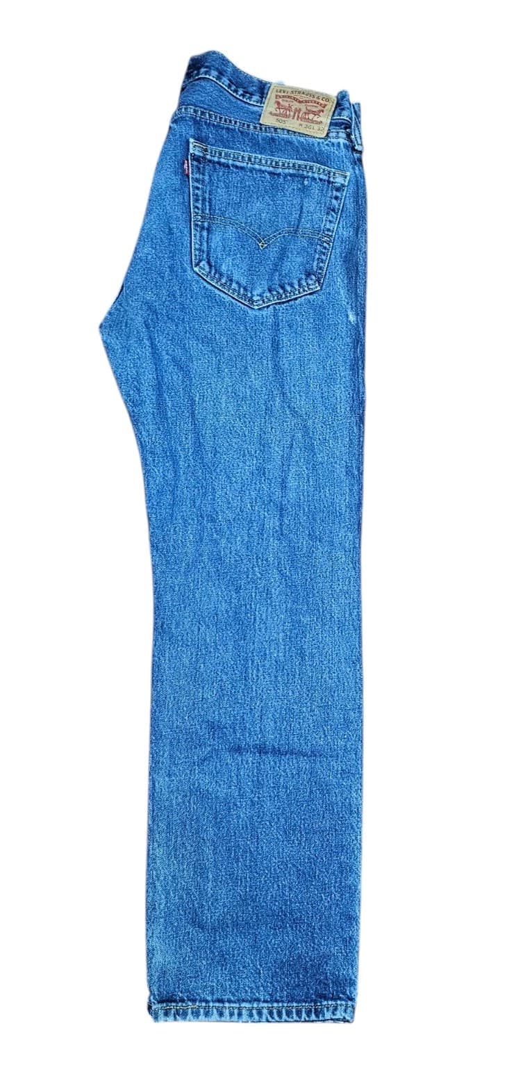 Levi 505 Men's 36x32 Blue Jeans - Thumbnail 8