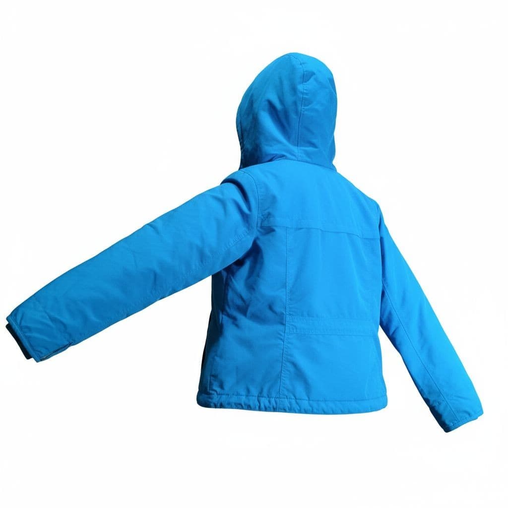 Hollister California Woman / Juniors Large Blue Warm Winter Coat Hooded Zipper - Thumbnail 2