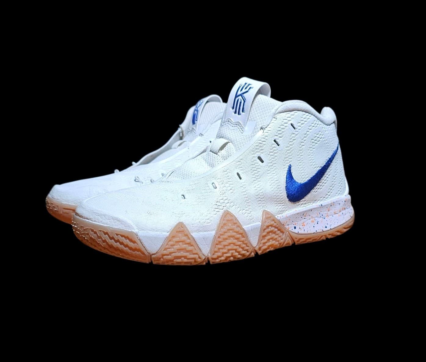 Nike Kyrie 4 Uncle Drew Size 6.5Y White Blue Basketball Shoes AA2897-100