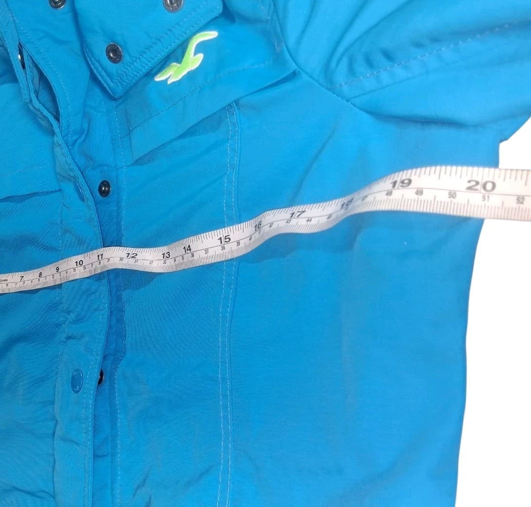 Hollister California Woman / Juniors Large Blue Warm Winter Coat Hooded Zipper - Thumbnail 7