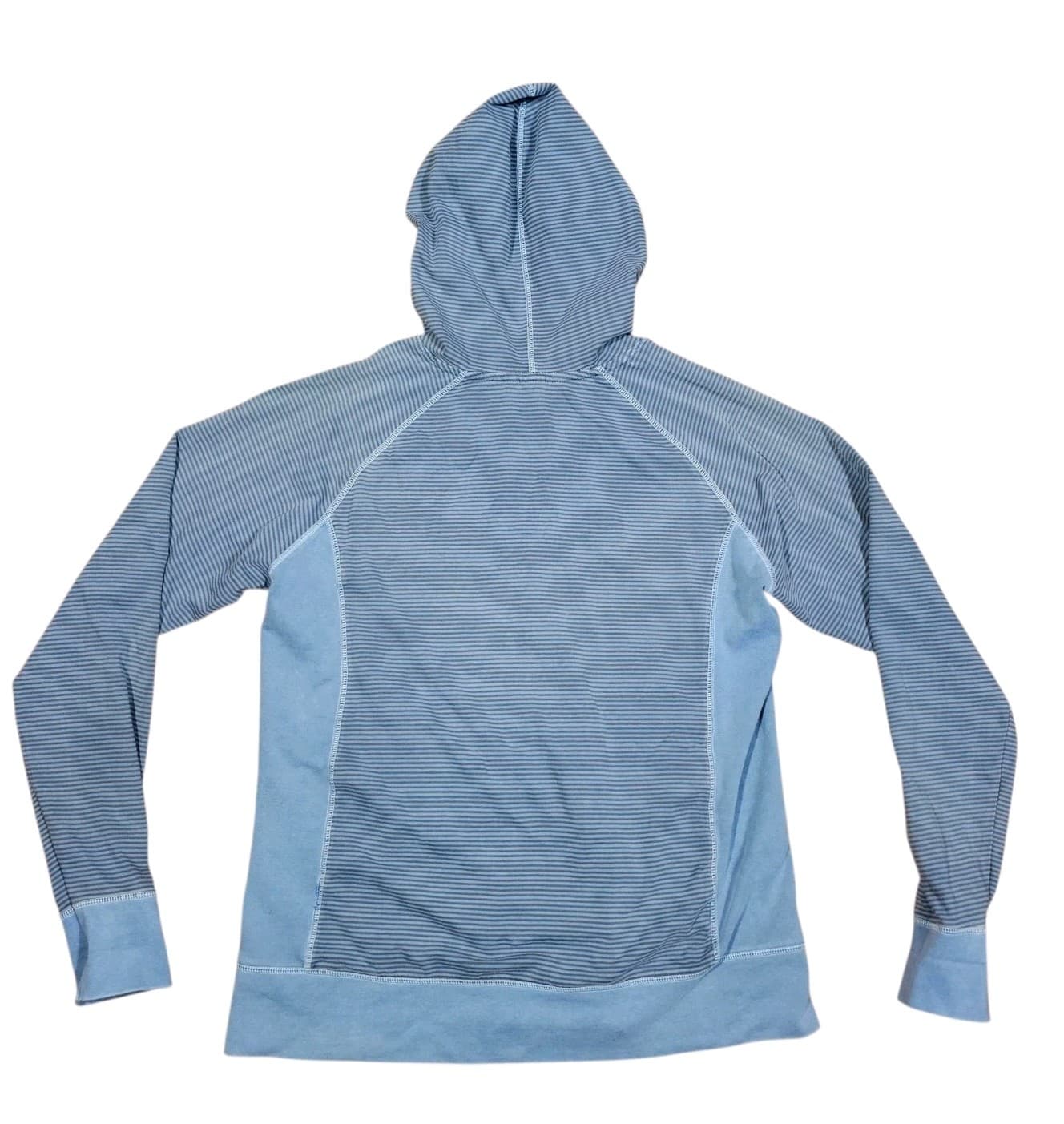 Blue Striped Cotton Full Zip Up Hoodie - Missing Tags Size Large - Thumbnail 7