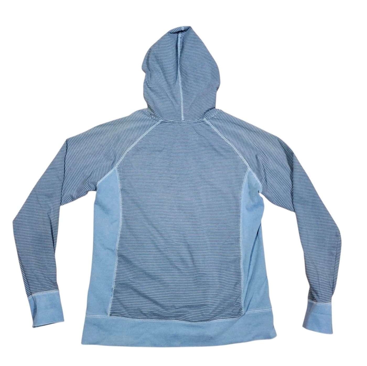 Blue Striped Cotton Full Zip Up Hoodie - Missing Tags Size Large - Thumbnail 8