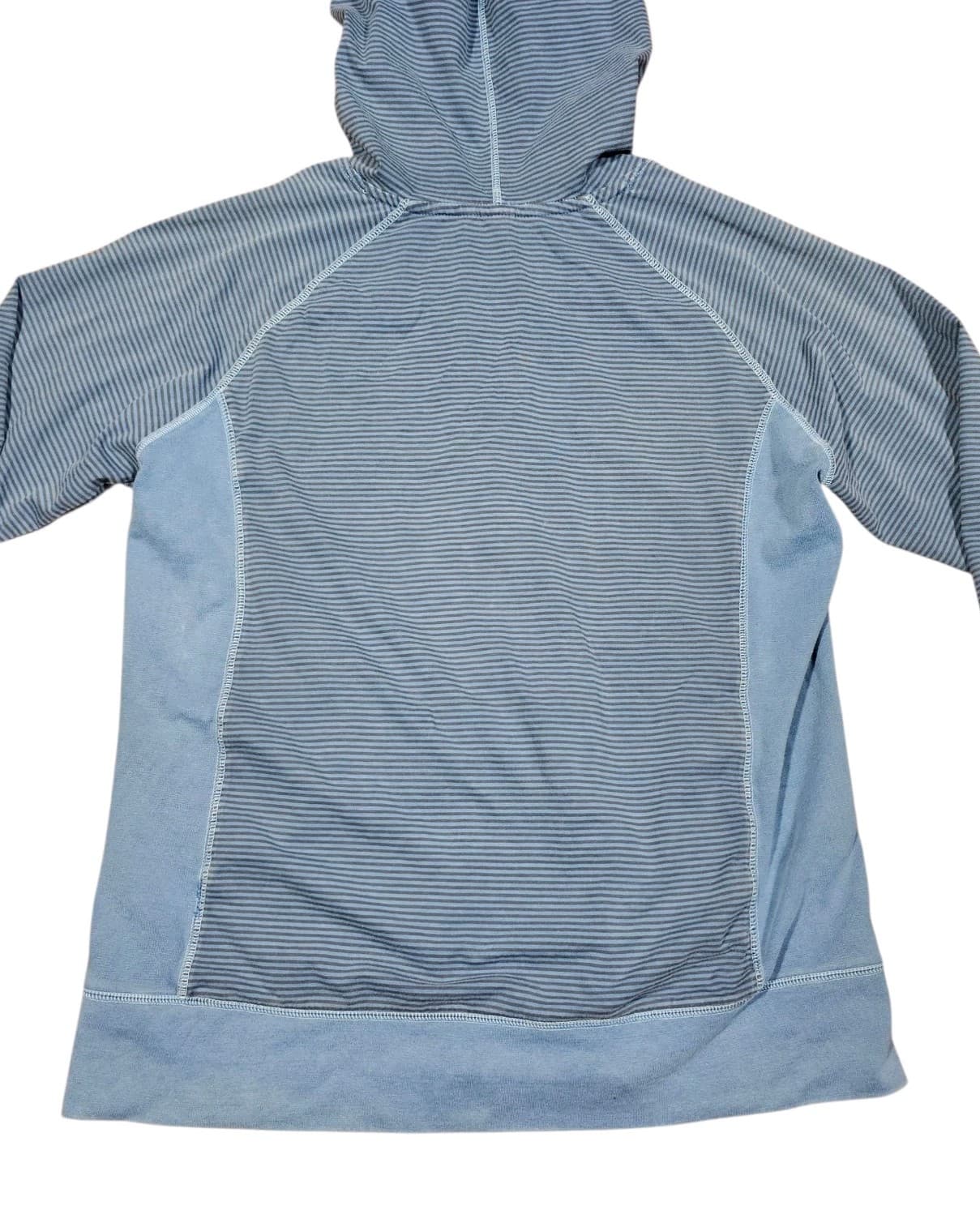 Blue Striped Cotton Full Zip Up Hoodie - Missing Tags Size Large - Thumbnail 9