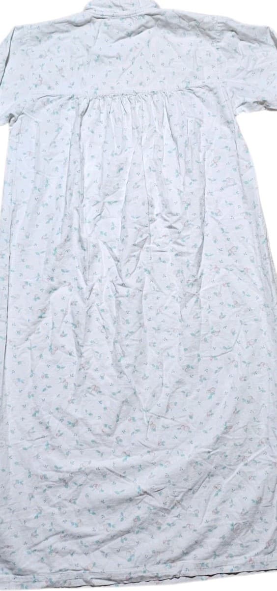 Miss Elaine Womens Size Small Floral Pintuck Button Front Placket - Thumbnail 5