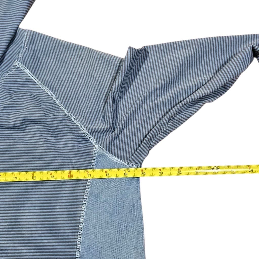 Blue Striped Cotton Full Zip Up Hoodie - Missing Tags Size Large - Thumbnail 5
