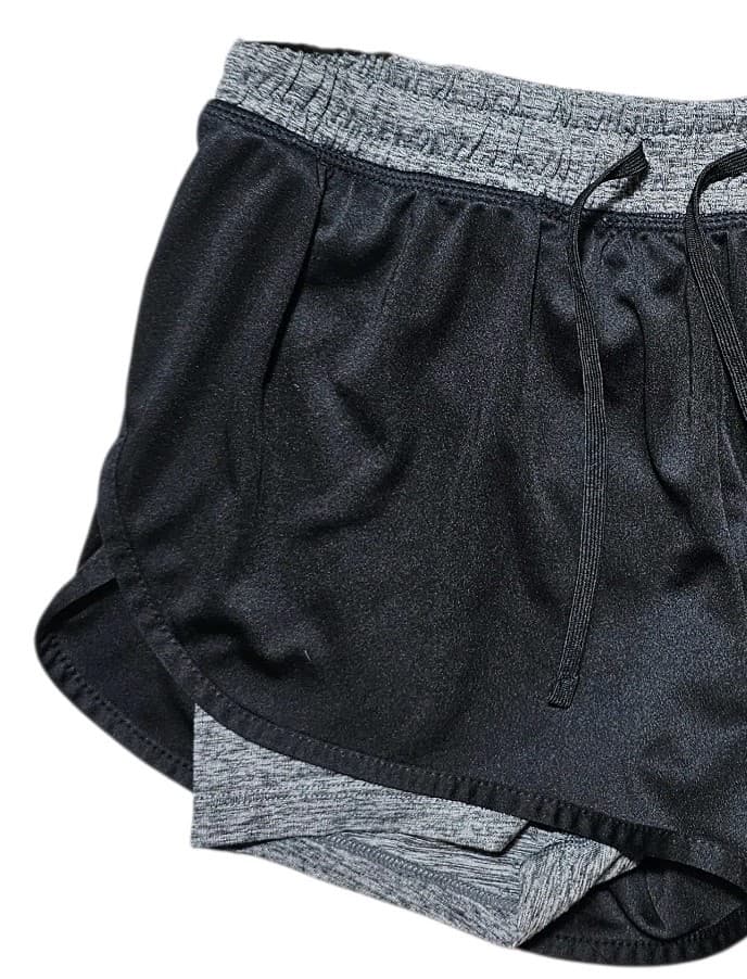 Champion Black and Marled Gray Athletic Running 2 In 1 Shorts Women’s Size XS - Thumbnail 3