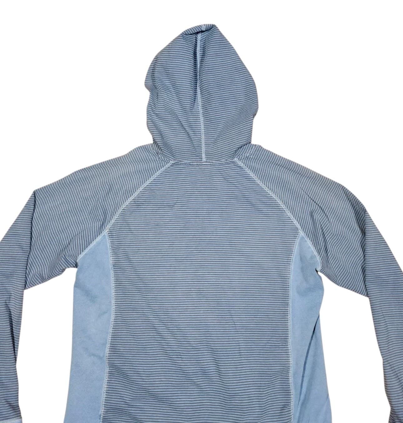 Blue Striped Cotton Full Zip Up Hoodie - Missing Tags Size Large - Thumbnail 10