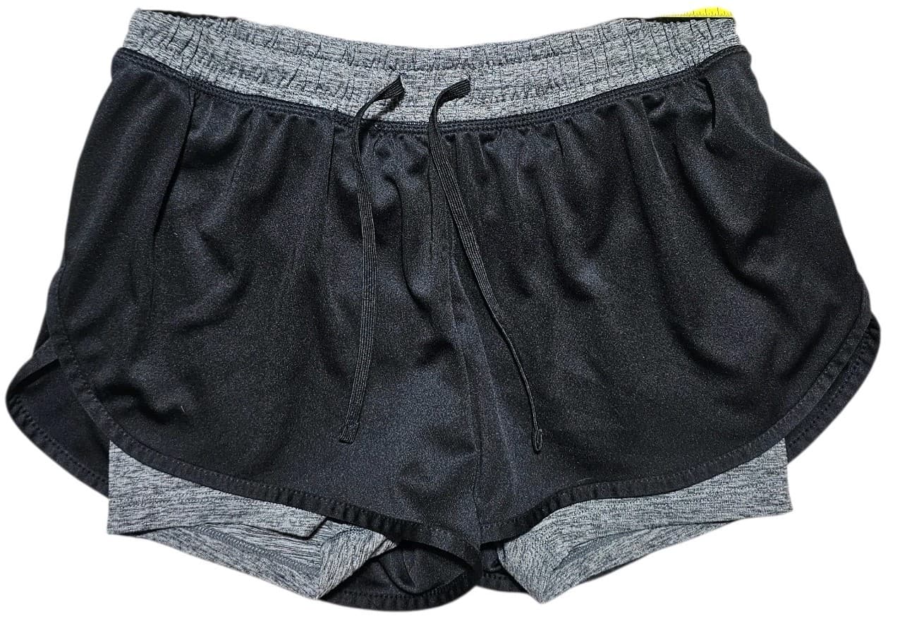 Champion Black and Marled Gray Athletic Running 2 In 1 Shorts Women’s Size XS - Thumbnail 2
