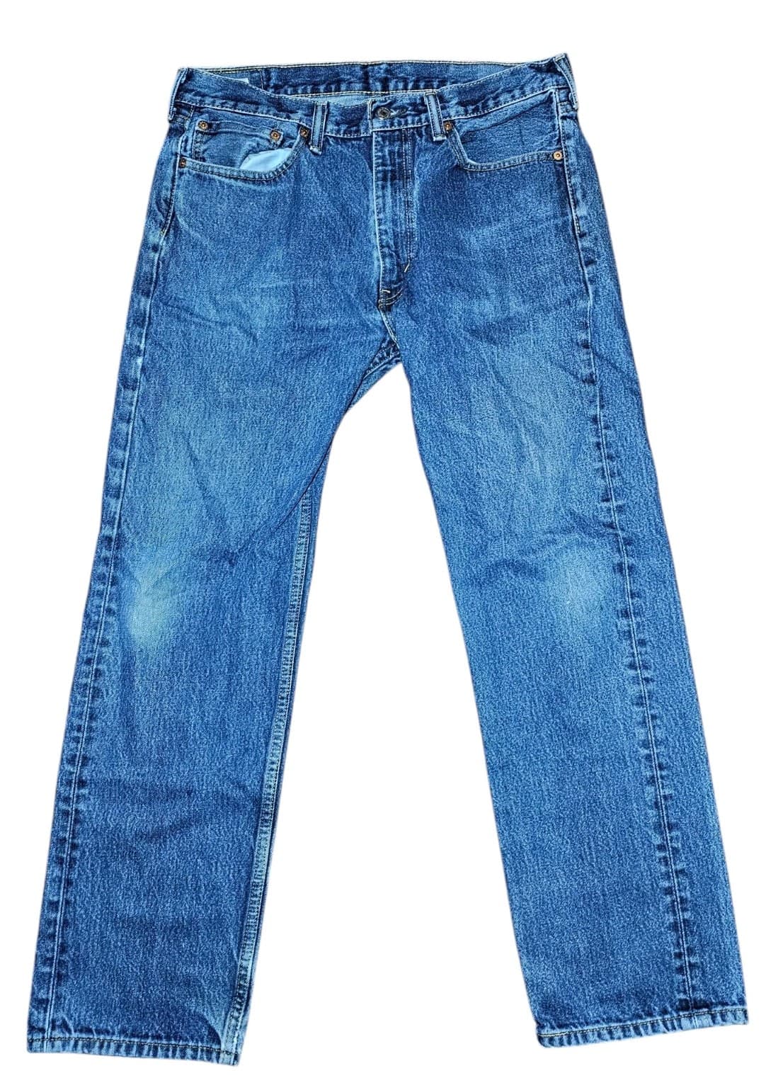 Levi 505 Men's 36x32 Blue Jeans - Thumbnail 5