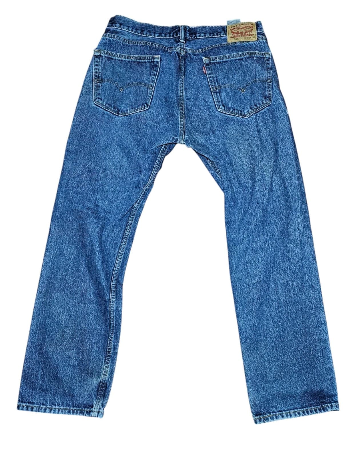Levi 505 Men's 36x32 Blue Jeans - Thumbnail 6