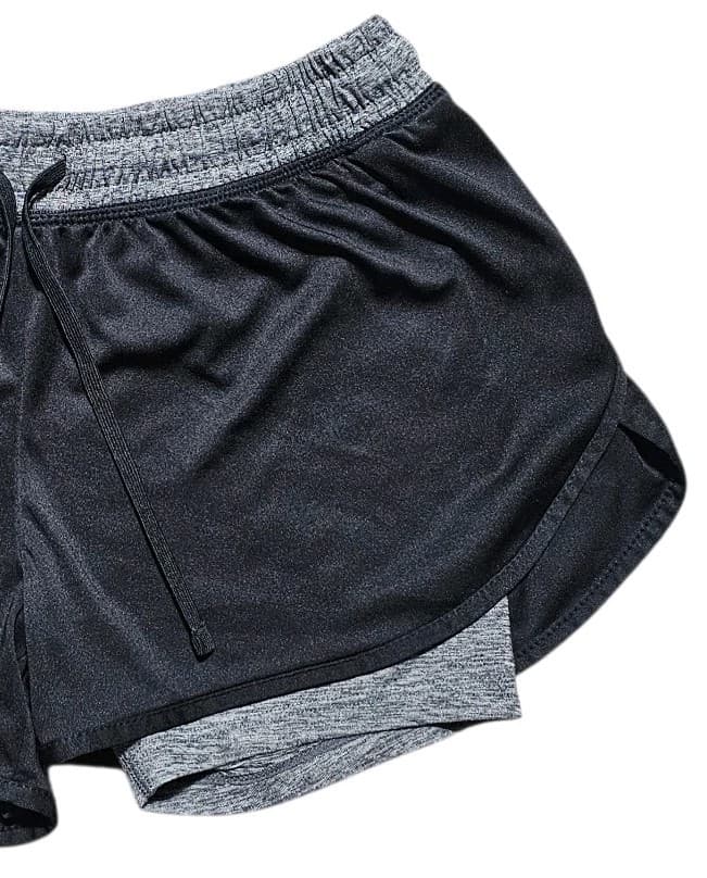 Champion Black and Marled Gray Athletic Running 2 In 1 Shorts Women’s Size XS - Thumbnail 4