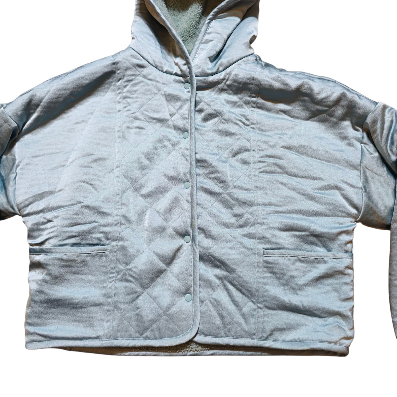 Anthropologie Saturday Sunday Reversible Sherpa Jacket Size Medium - Thumbnail 6