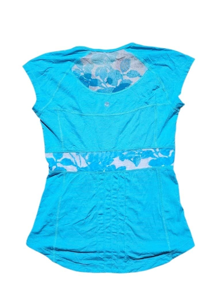 LuluLemon Mesh Panel Top Sweat Band Tee Women's Size 6 - Thumbnail 6