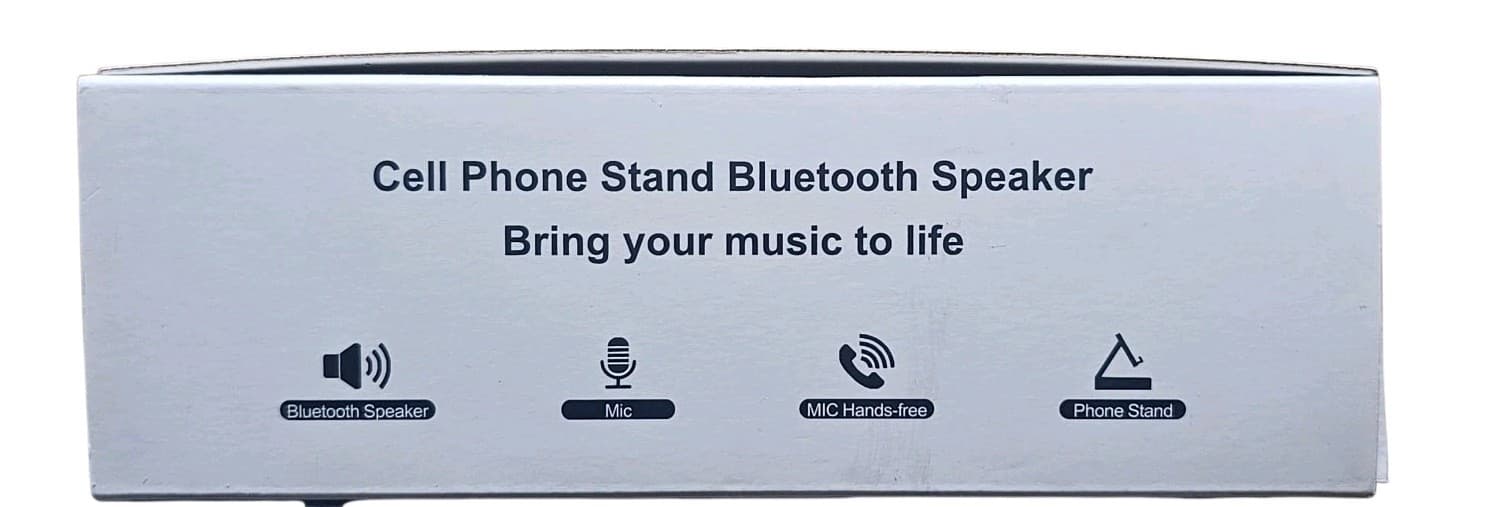 JTEMAN Phone Stand with Bluetooth Speaker Black - Thumbnail 3