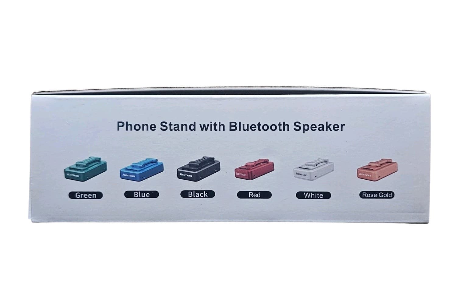 JTEMAN Phone Stand with Bluetooth Speaker Black - Thumbnail 4