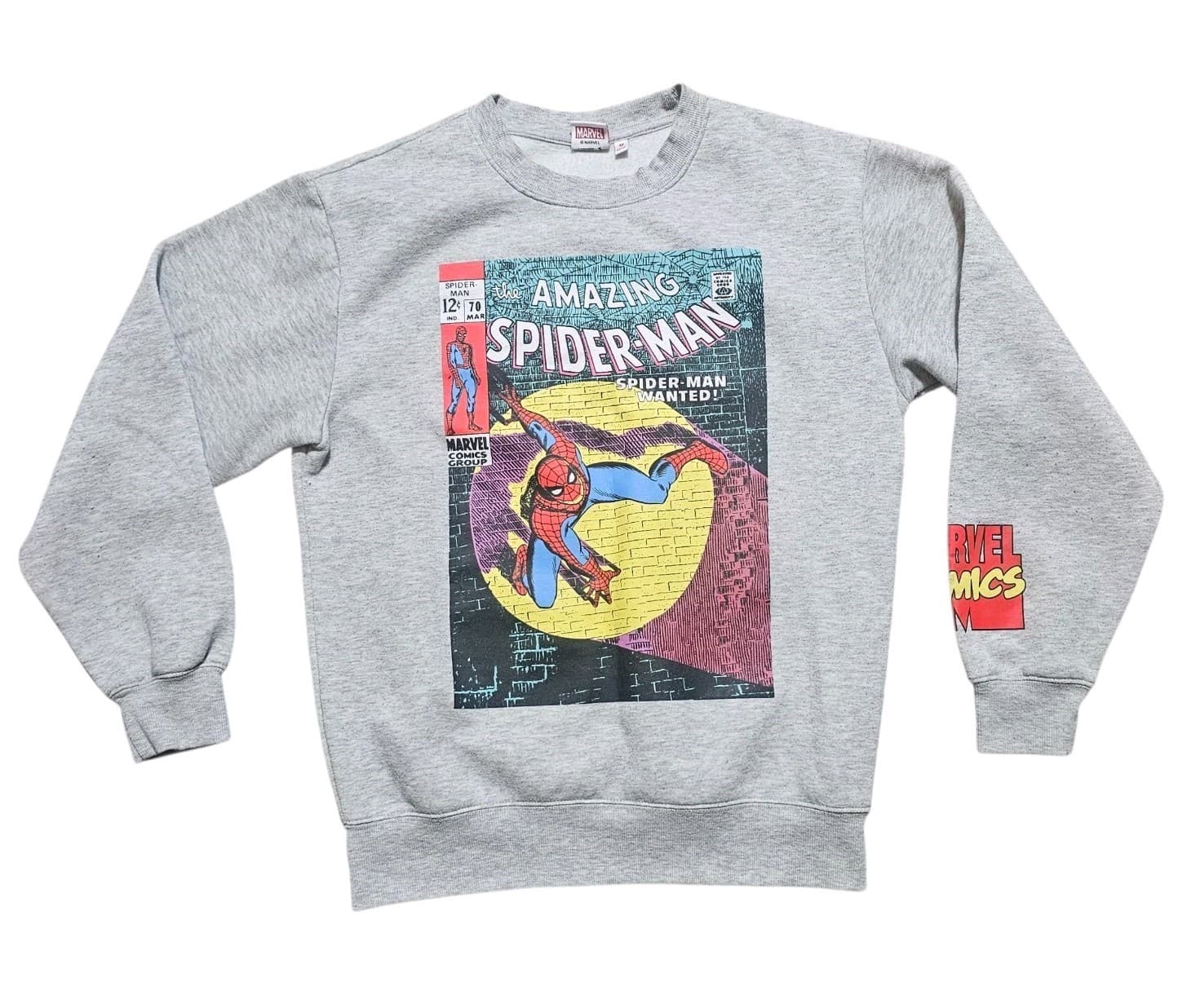 Marvel The Amazing Spider-Man Sweatshirt Pullover Comic Book Design Men’s M