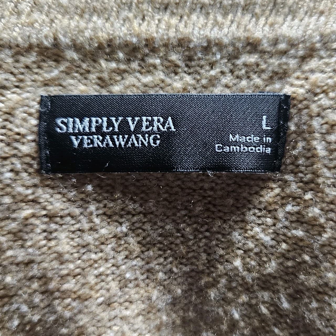 Simply Vera Vera Wang Touch Of Kashmir Pullover Sweater V-neck Woman's Size L - Thumbnail 9