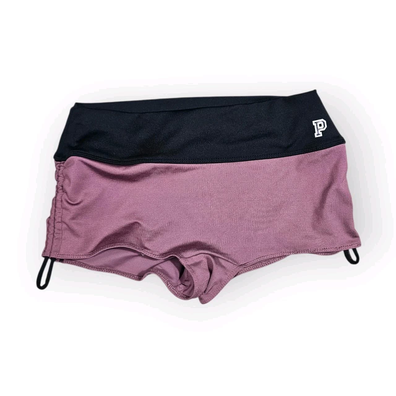 Victoria's Secret Pink Ultimate gym to swim shortie Brown Black Small - Thumbnail 2