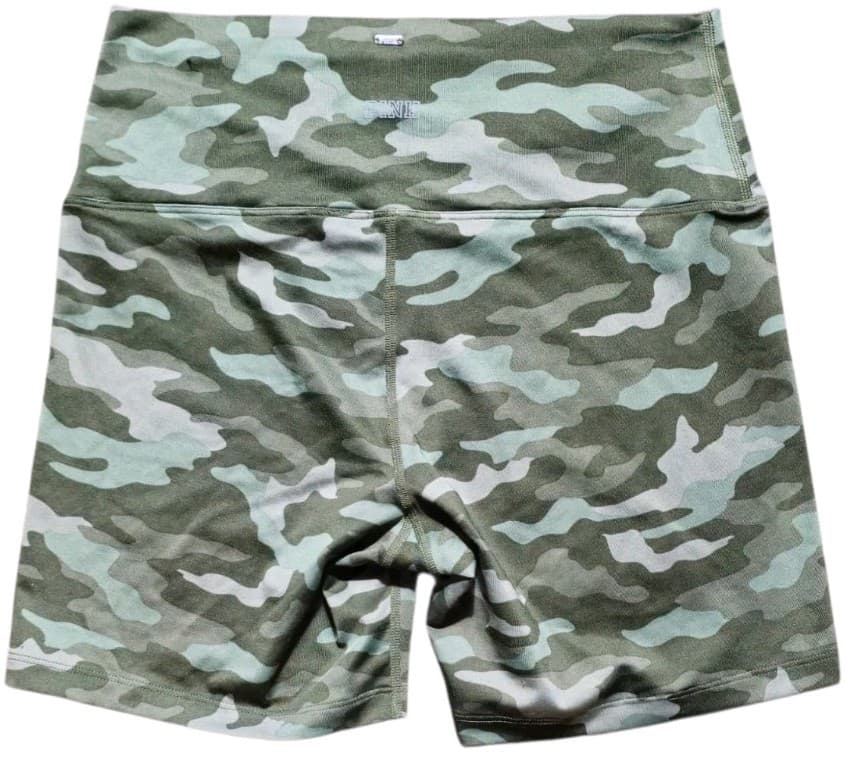 Pink Victorias Secret Ultimate Camo Biker Workout Shorts Womens L Yoga Running - Thumbnail 4