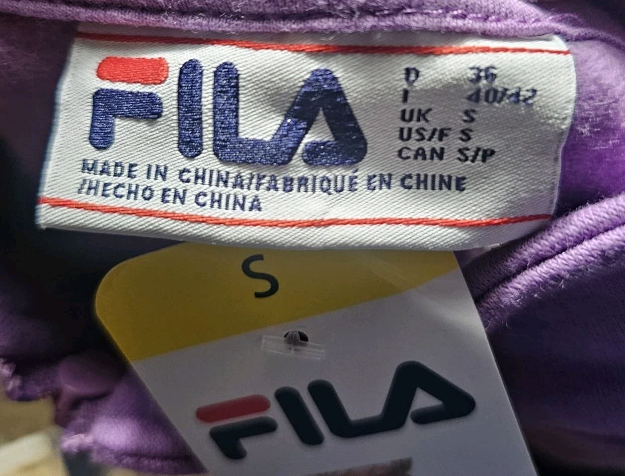 FILA Womens Size Small Gray & Purple Quarter Zip Pullover Sweatshirt Gym NWT - Thumbnail 8