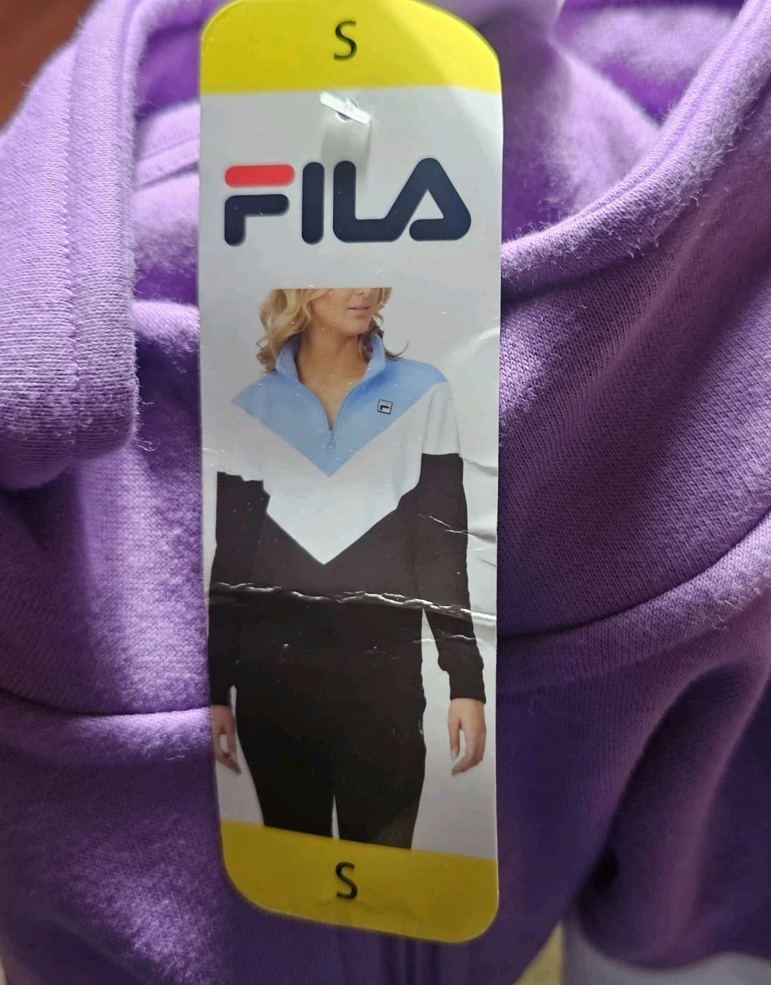 FILA Womens Size Small Gray & Purple Quarter Zip Pullover Sweatshirt Gym NWT - Thumbnail 7