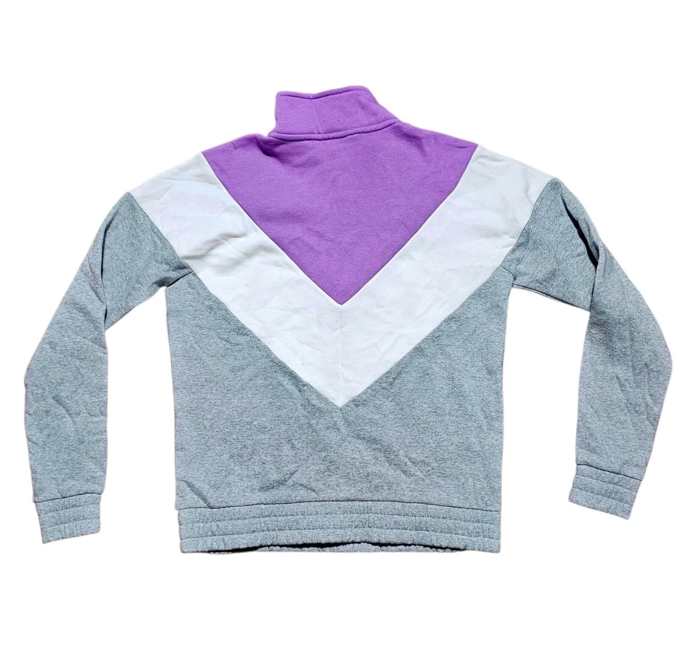 FILA Womens Size Small Gray & Purple Quarter Zip Pullover Sweatshirt Gym NWT - Thumbnail 4