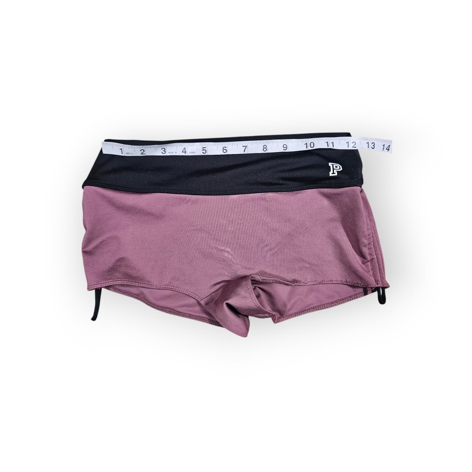 Victoria's Secret Pink Ultimate gym to swim shortie Brown Black Small - Thumbnail 4