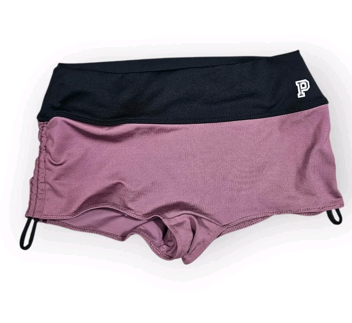 Victoria's Secret Pink Ultimate gym to swim shortie Brown Black Small - Thumbnail 8