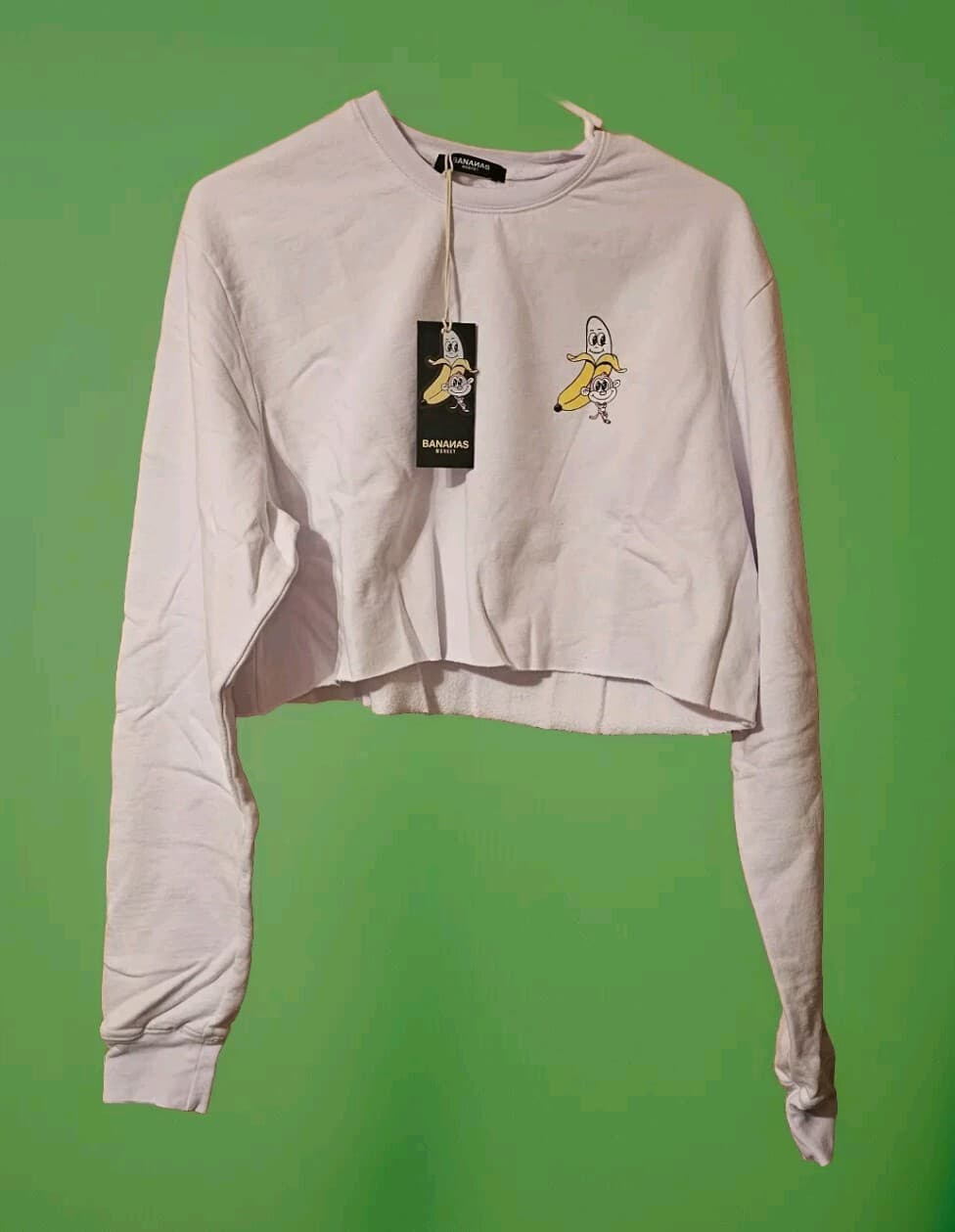 Bananas Monkey Halter Top Crew Neck Sweater Woman's L/Xl - Thumbnail 2