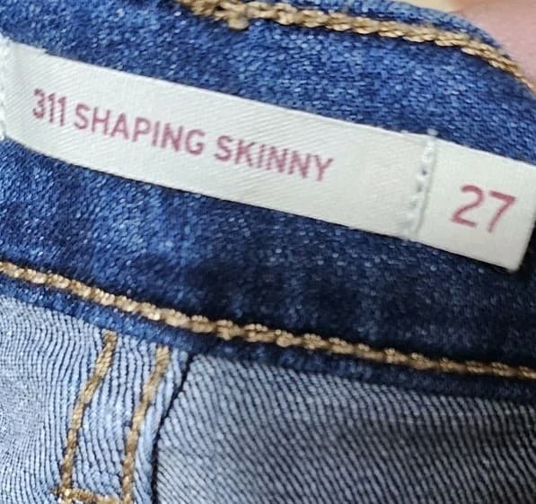Levi's 311 Shaping Skinny Straight Denim Jeans Blue Wash Womens Size 27 - Thumbnail 8
