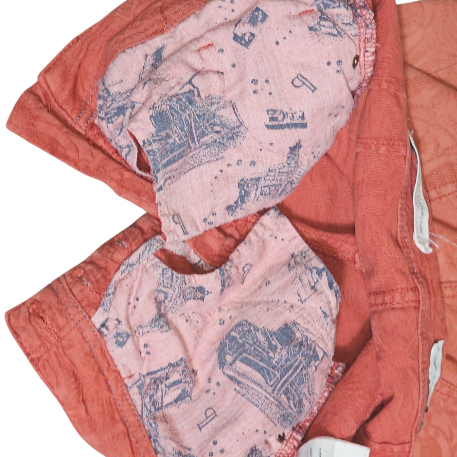 Anthropology Pilcro The Letter Press High-Rise Skinny, Red Floral Pants size 26 - Thumbnail 9