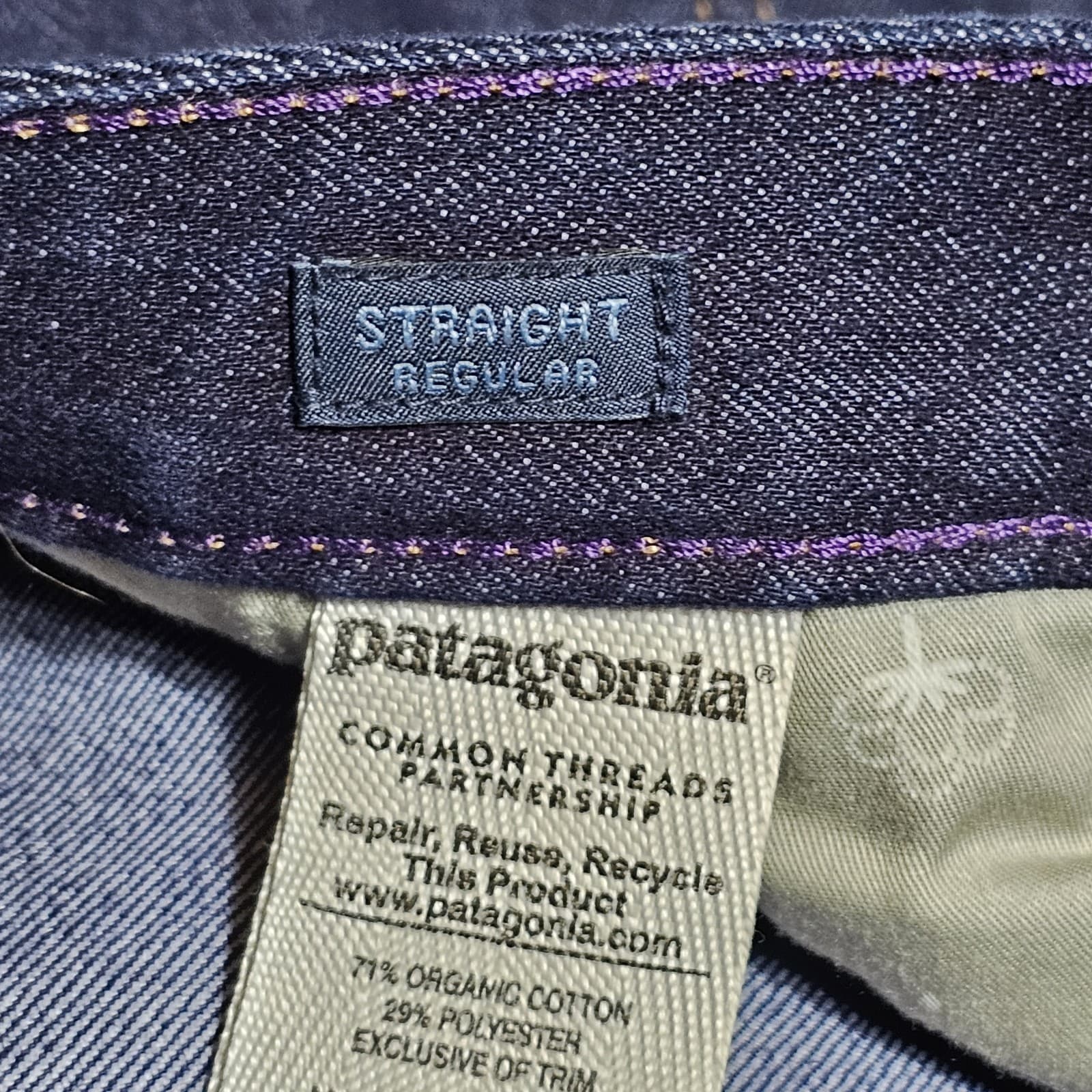 Patagonia Women’s Jeans Blue Straight Regular Organic Cotton Dark Wash Size 27 - Thumbnail 10