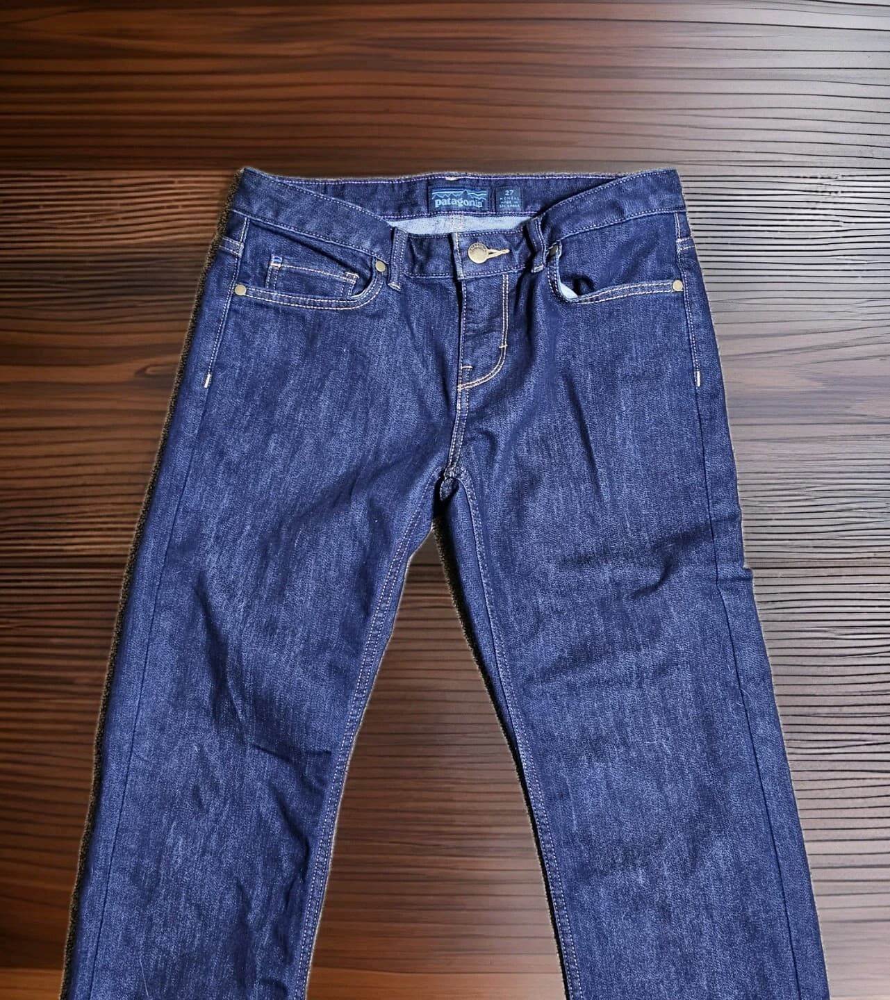 Patagonia Women’s Jeans Blue Straight Regular Organic Cotton Dark Wash Size 27 - Thumbnail 7