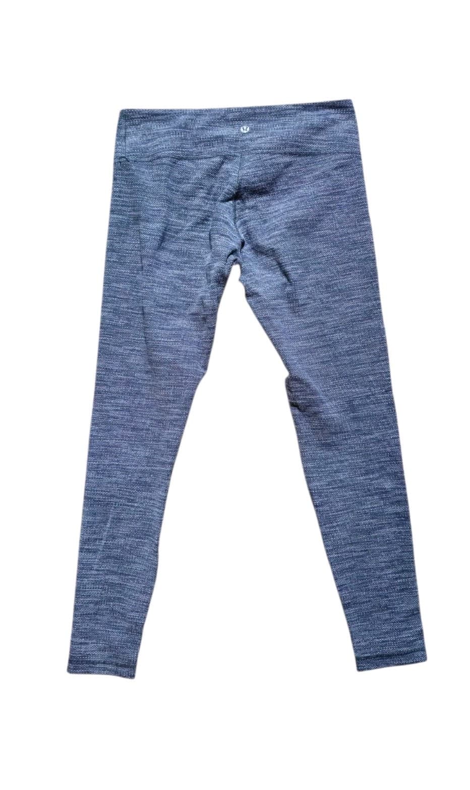 Lululemon Wunder Under High Rise Leggings Size 8 Textured Grey Black - Thumbnail 6