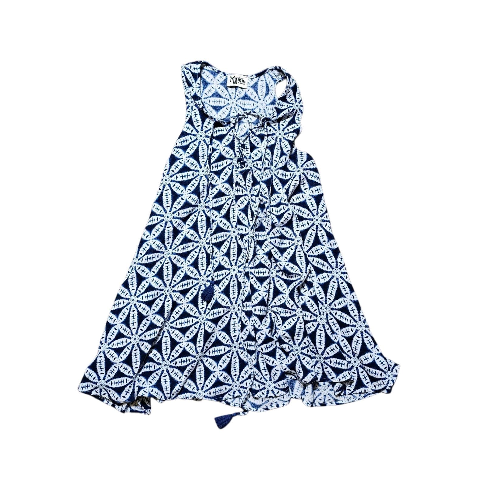 Show Me Your Mumu Blue White Floral Tunic Top - Thumbnail 3