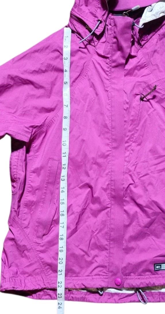 REI E1 Elements Rain Jacket Purple Woman's Size Small - Thumbnail 7
