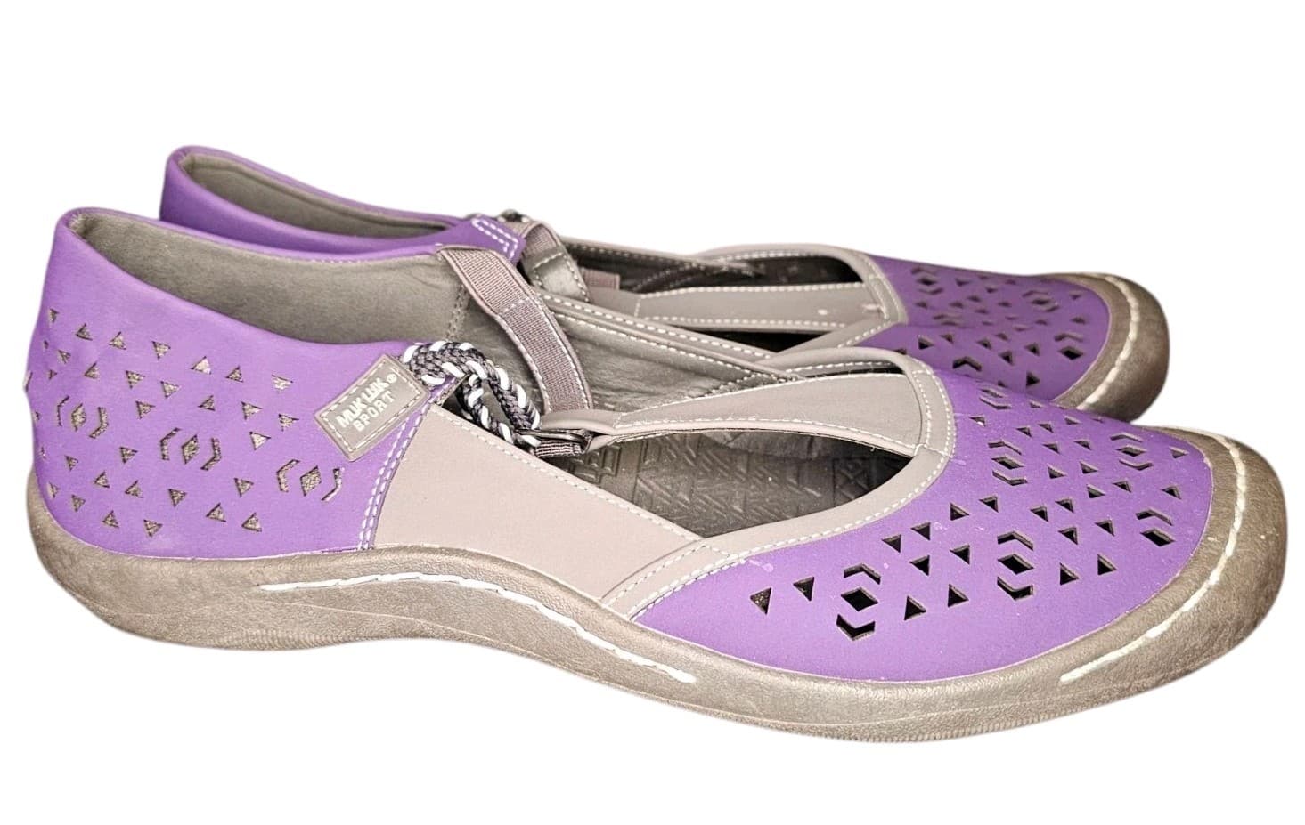 Muk-Lucks Samantha Sandal Closed Toe Womans Size 10 Purple - Thumbnail 3