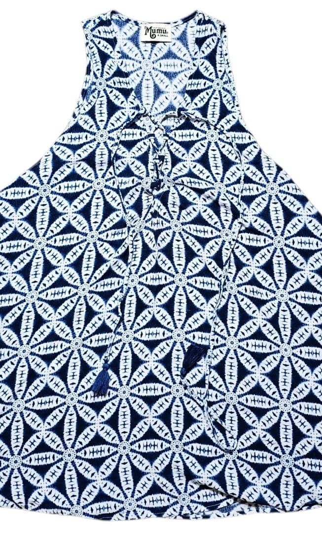 Show Me Your Mumu Blue White Floral Tunic Top - Thumbnail 7